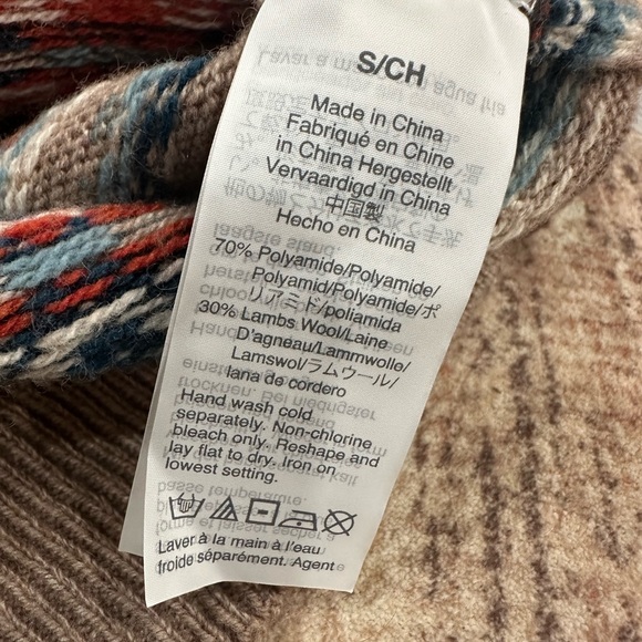 J Crew Sweater Mens Small Lambs Wool Fair Isle Nordic Pullover Long Sleeve Knit - Picture 7 of 9